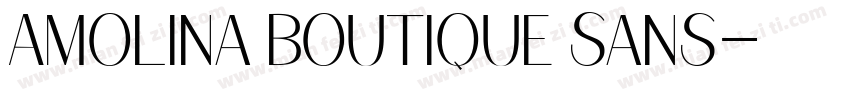Amolina Boutique Sans字体转换